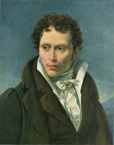Arthur Schopenhauer als junger Mann, porträtiert 1815 von Ludwig Sigismund Ruhl